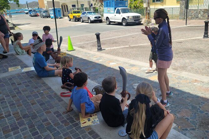 Children's Treasure Hunt Walking Tour - Inflatable swords, pirate hats, and the walk-the-plank moment