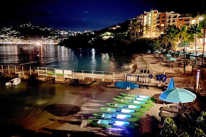 Glow Boats LED Night Kayak from Marriott Frenchman's Cove - LED-lit water and quiet paddling: why this feels like snorkeling without the snorkel
