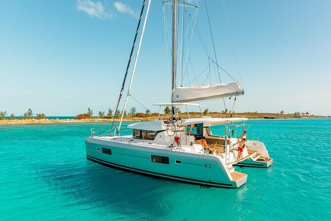 Private St Thomas Luxury Catamaran Trip for Groups up to 24 Guest - Onboard comfort: bow breeze, shaded cockpit, Bluetooth music, and a private bath