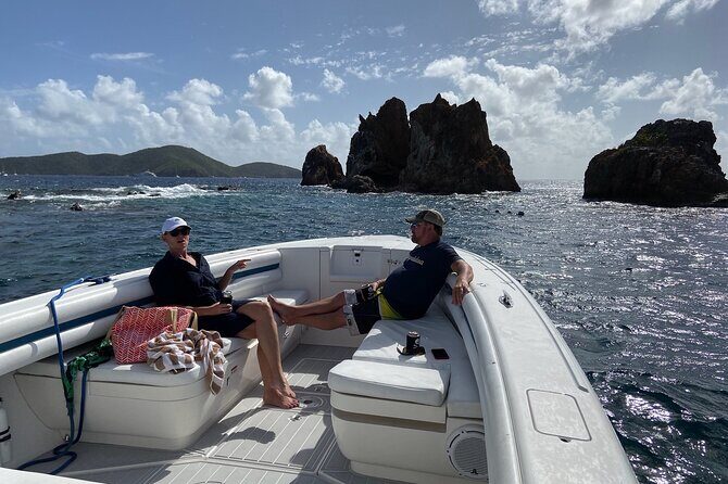 St Thomas Full-Day Boat Rental 37' Intrepid Powerboat - Captain-led routing: the flexibility that turns 8 hours into a real plan
