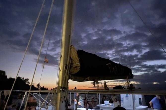 Sunset & Harbor Lights Dinner Sail from the Marriott's Frenchman's Cove - The VI Cat experience: a 54-foot catamaran with real room